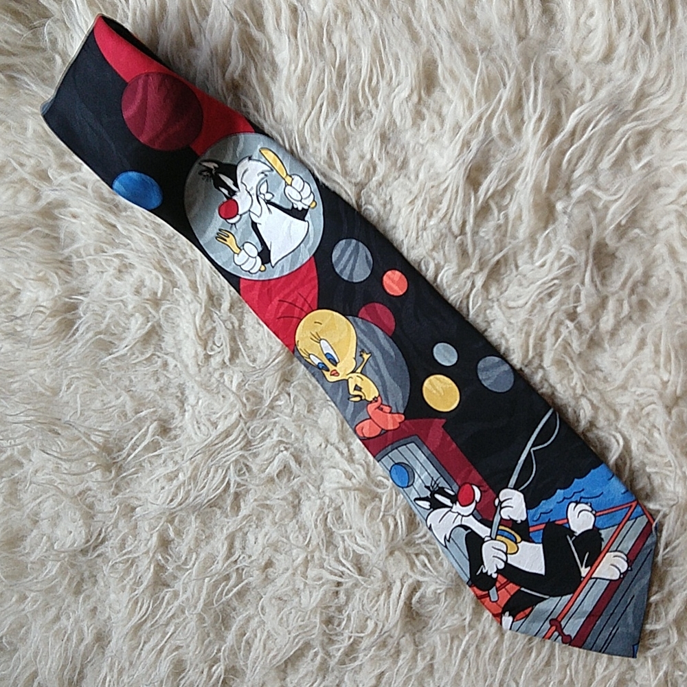 Vintage Balancine Hot Cakes Los Angeles Looney Tunes Sylvester and Tweety Tie